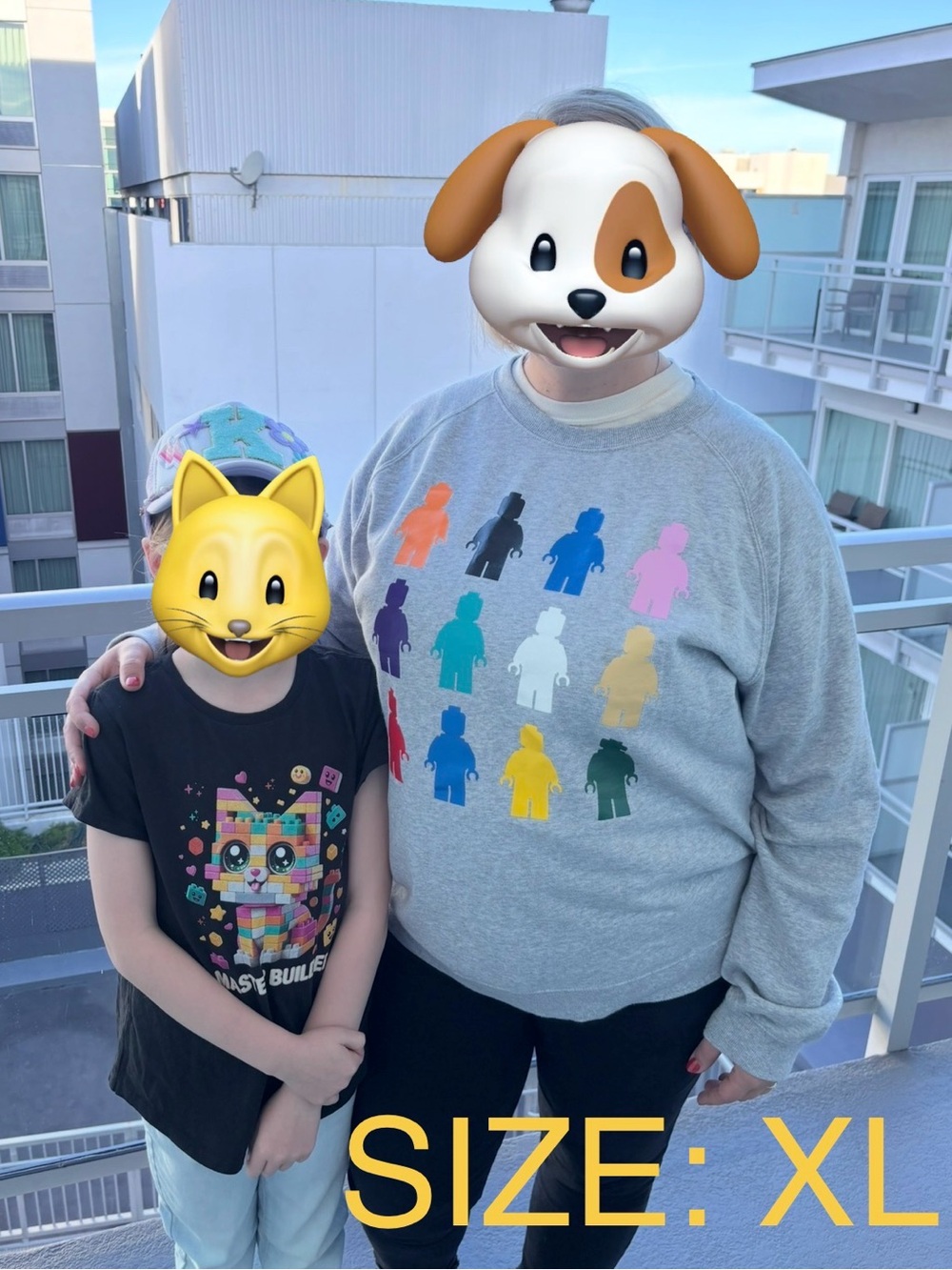 Lego Gray Sweatshirt with Colorful Minifigure Design - Picture 7 of 7